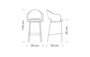 AGATHA 384 - Upholstered chair by Et al. - view 3